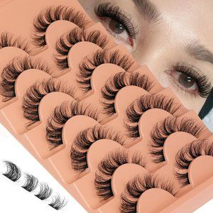 Natural Cluster Lashes D Curl Eyelash Extensions Wispy Individual Lashes